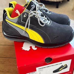 NWT Puma Men's touring grey/Yellow low safety Sneakers